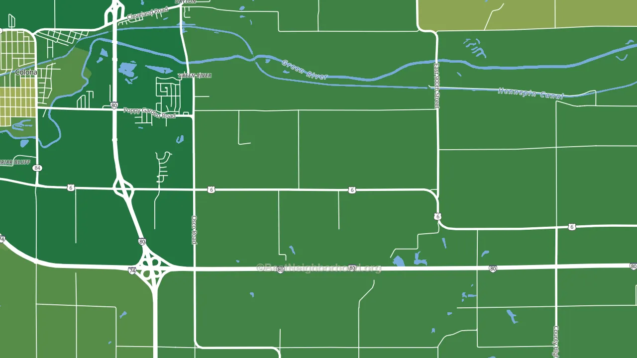 Green River, IL block-group voter-turnout map