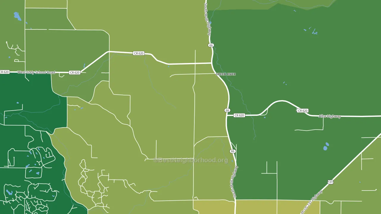 Green River, MI block-group voter-turnout map