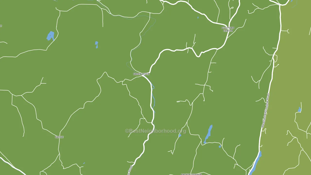 Green River, VT block-group voter-turnout map