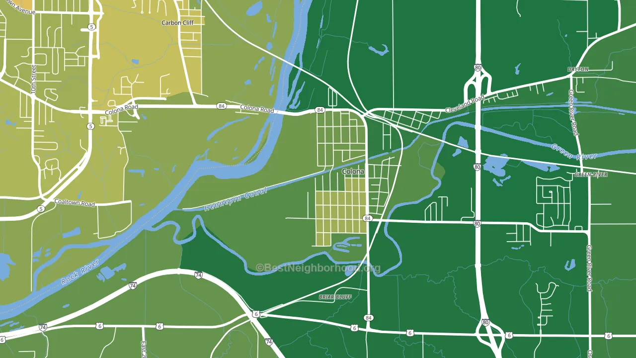 Green Rock, IL block-group voter-turnout map