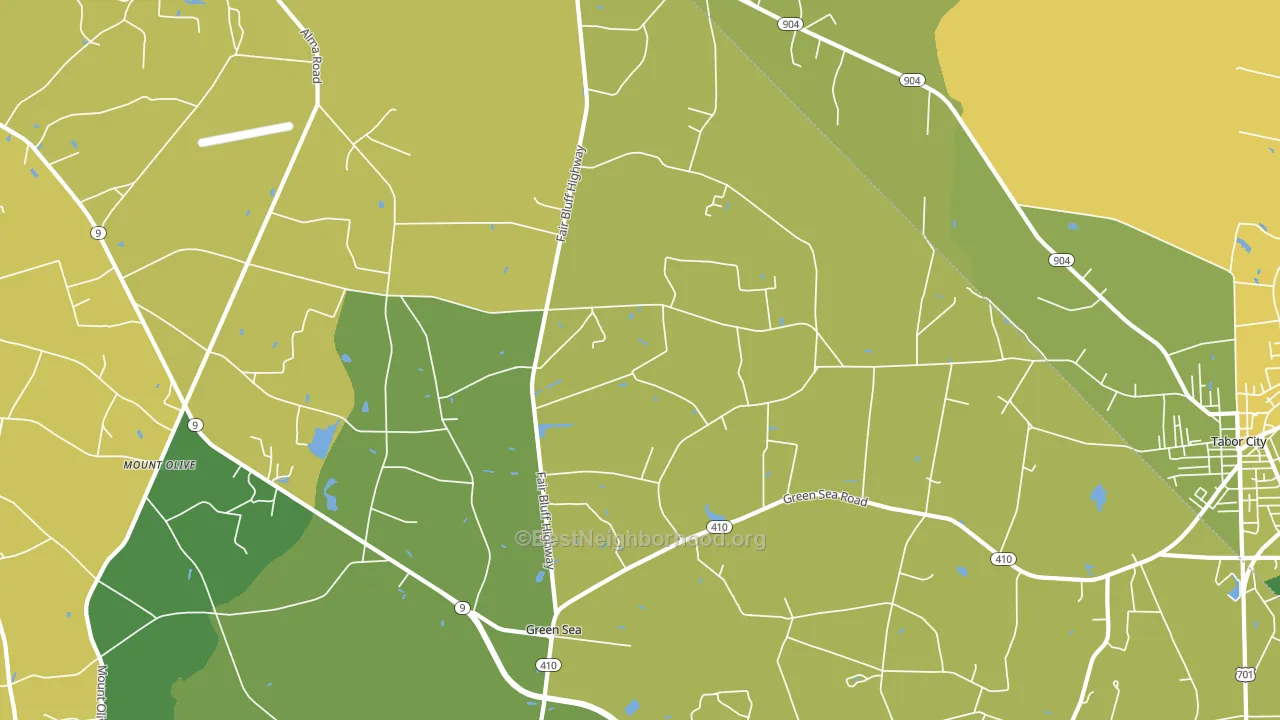 Green Sea, SC block-group voter-turnout map