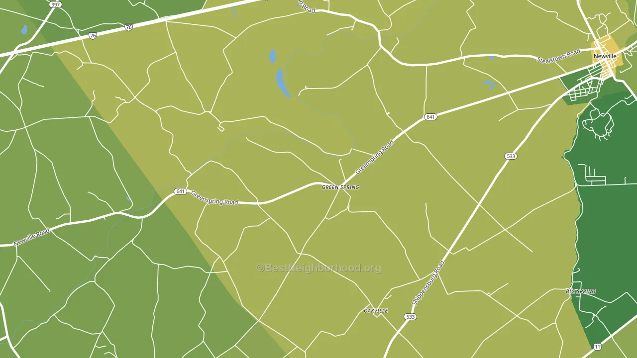 Green Spring, PA block-group voter-turnout map