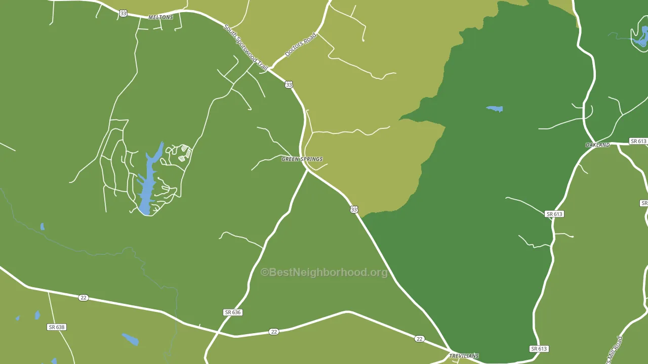 Green Springs, VA block-group voter-turnout map