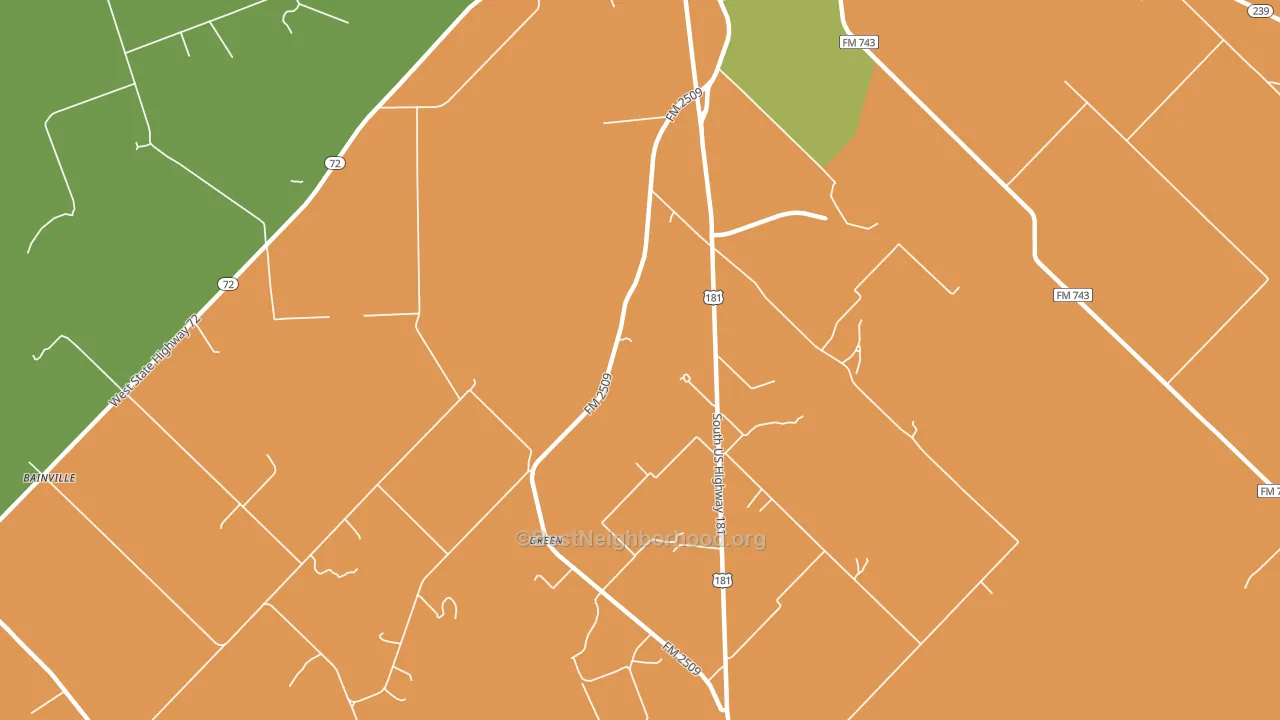 Green, TX block-group voter-turnout map