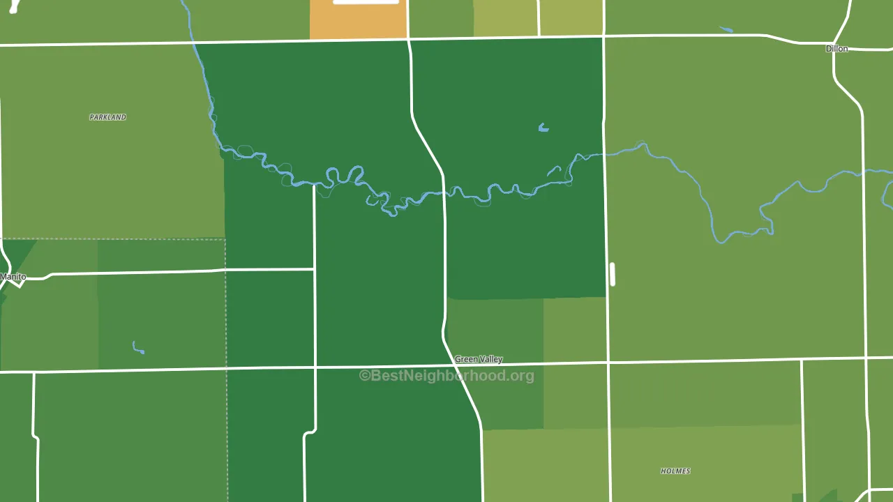 Green Valley, IL block-group voter-turnout map