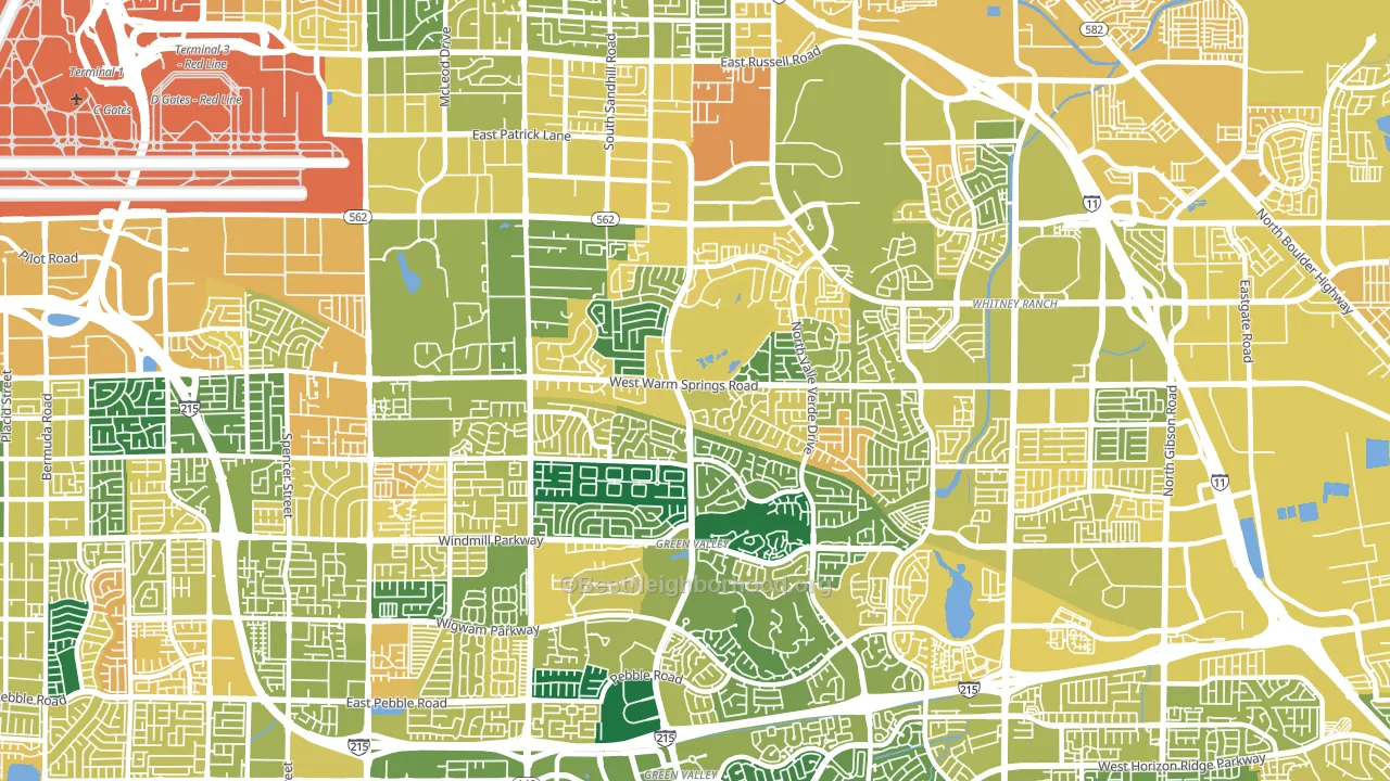 Green Valley North, Henderson, NV block-group voter-turnout map