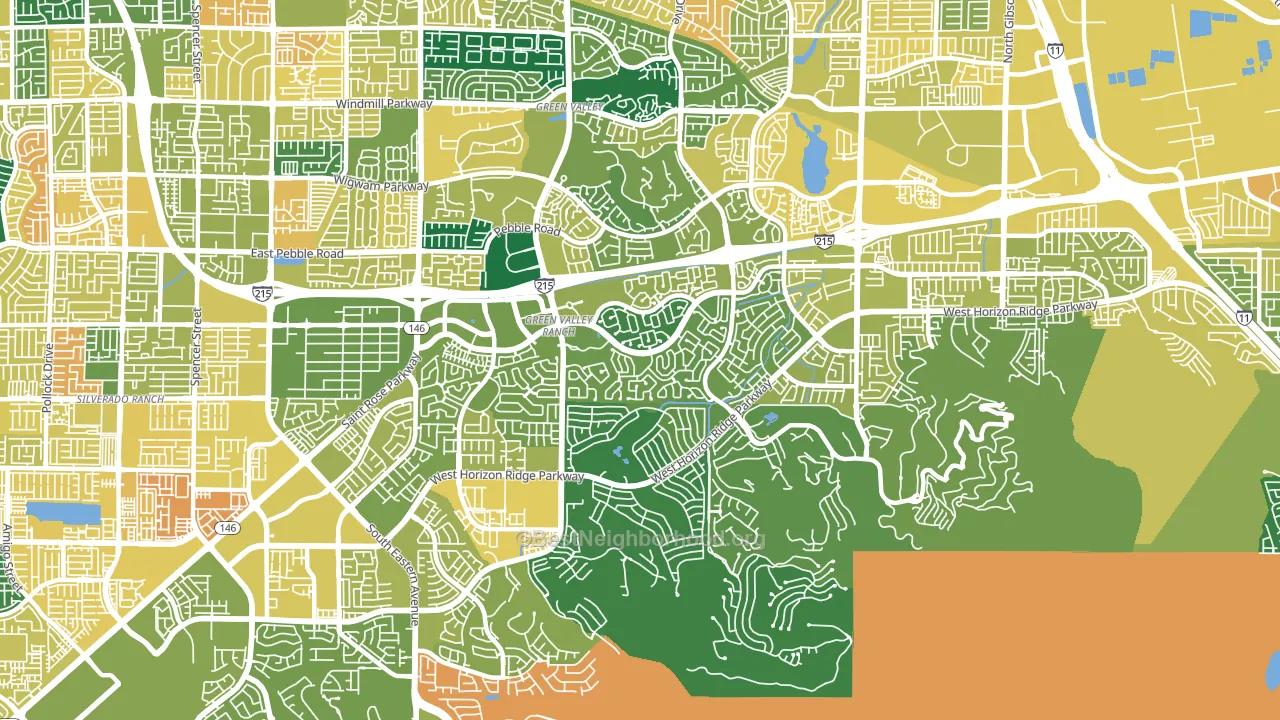 Green Valley Ranch, Henderson, NV block-group voter-turnout map