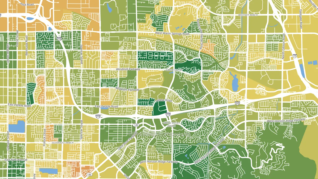 Green Valley South, Henderson, NV block-group voter-turnout map