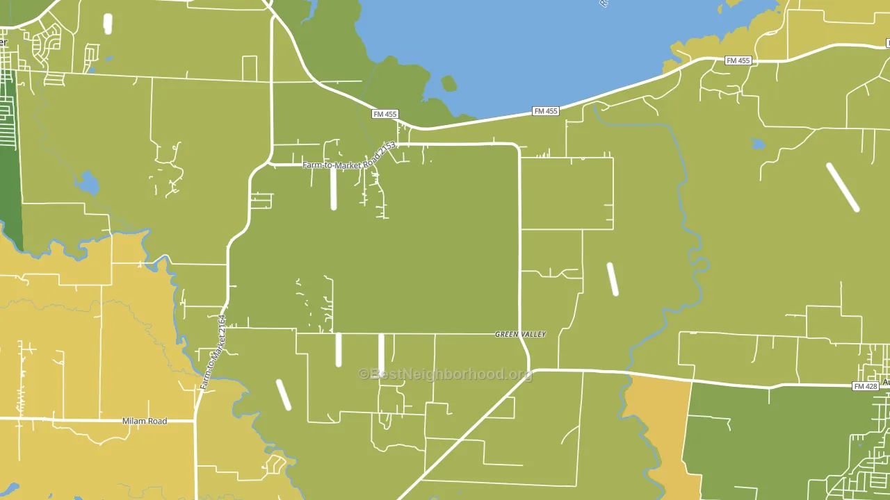 Green Valley, TX block-group voter-turnout map