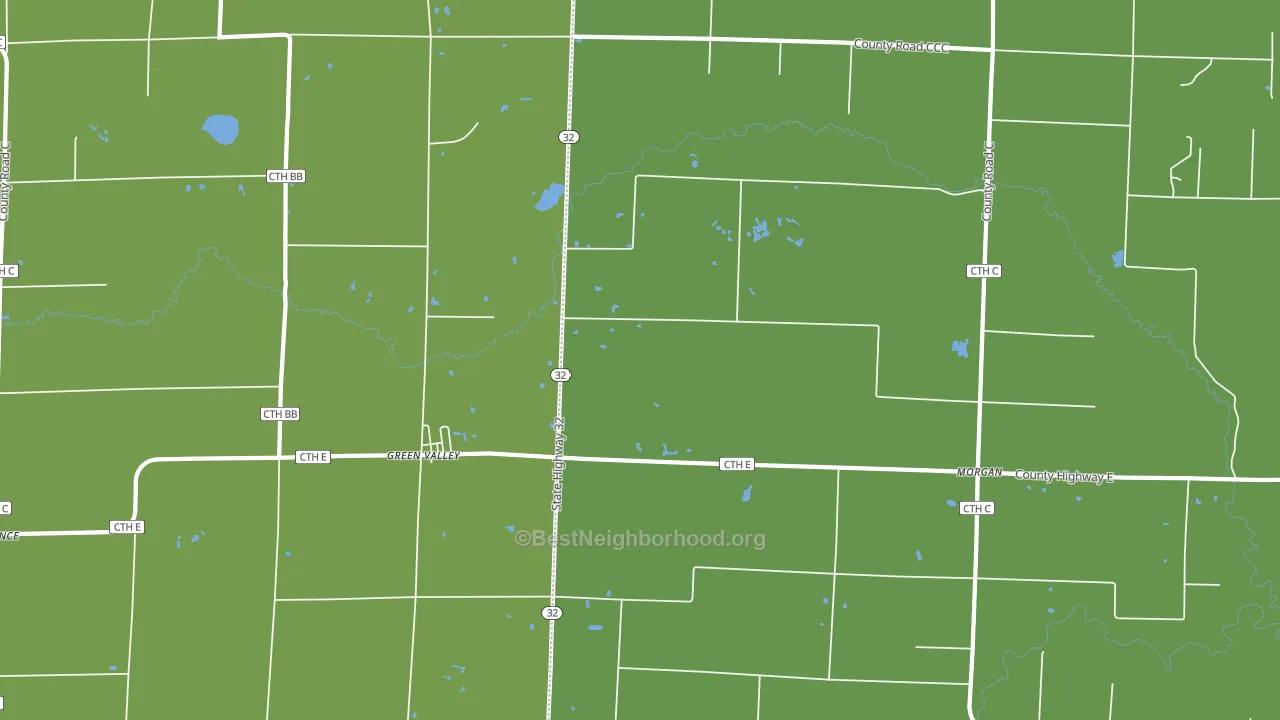 Green Valley, WI block-group voter-turnout map