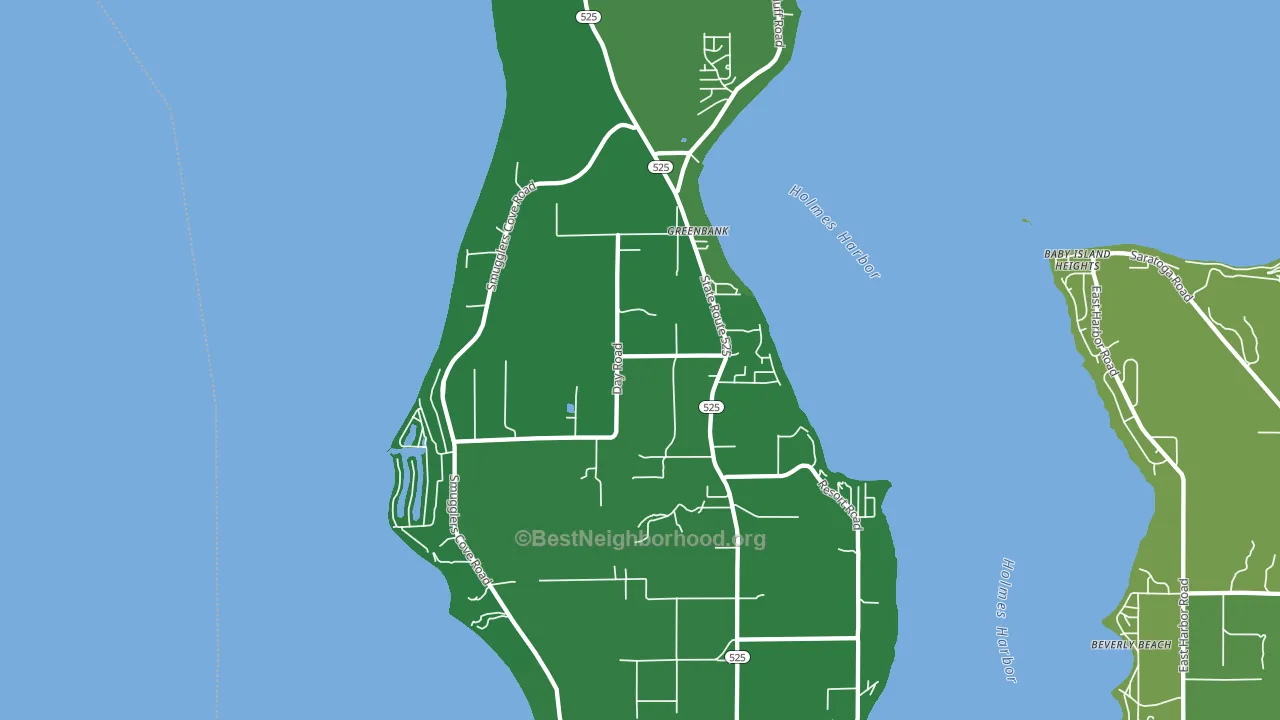 Greenbank, WA block-group voter-turnout map