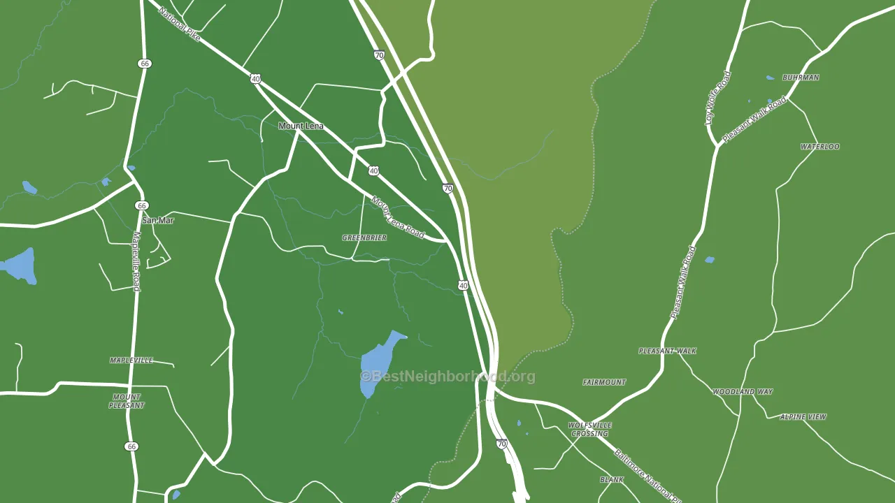 Greenbrier, MD block-group voter-turnout map