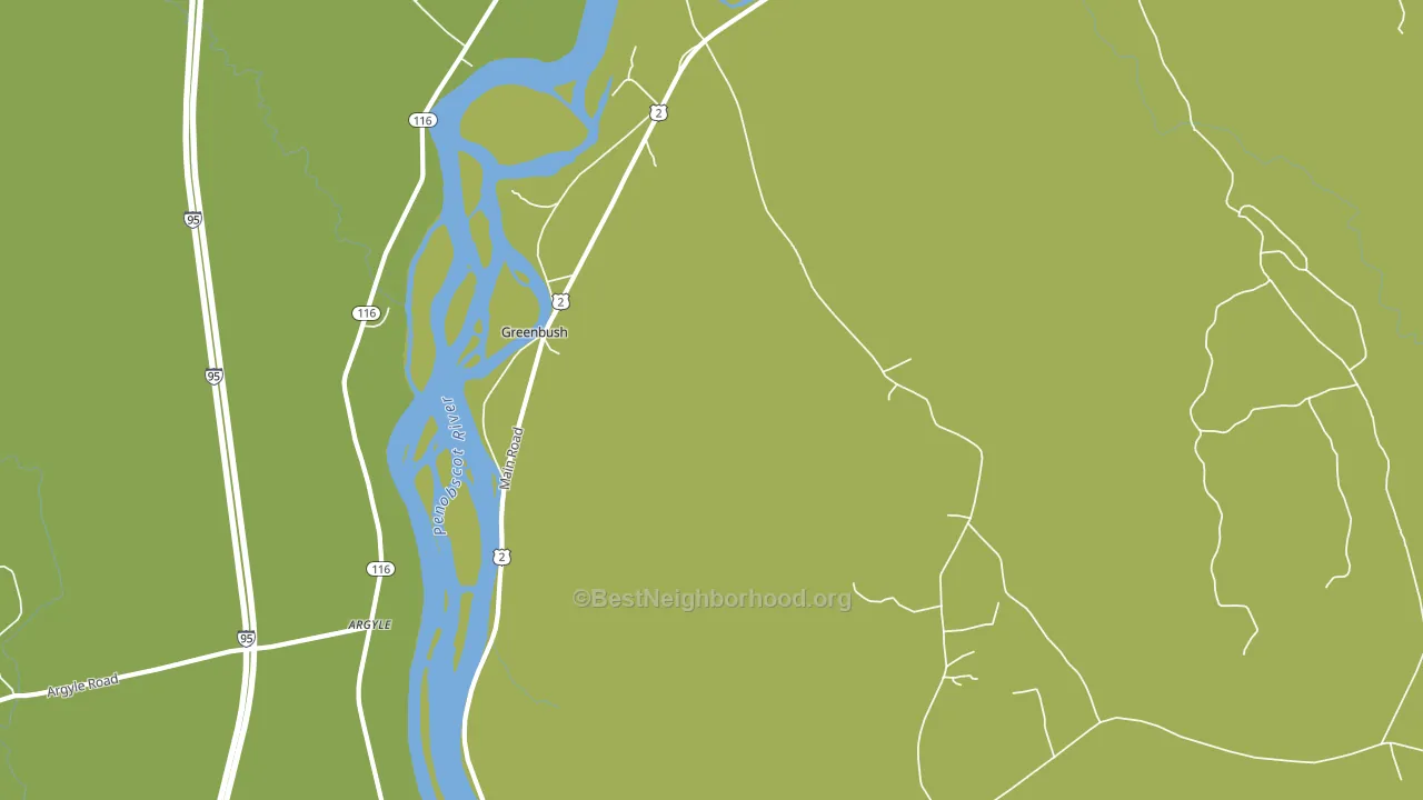 Greenbush, ME block-group voter-turnout map