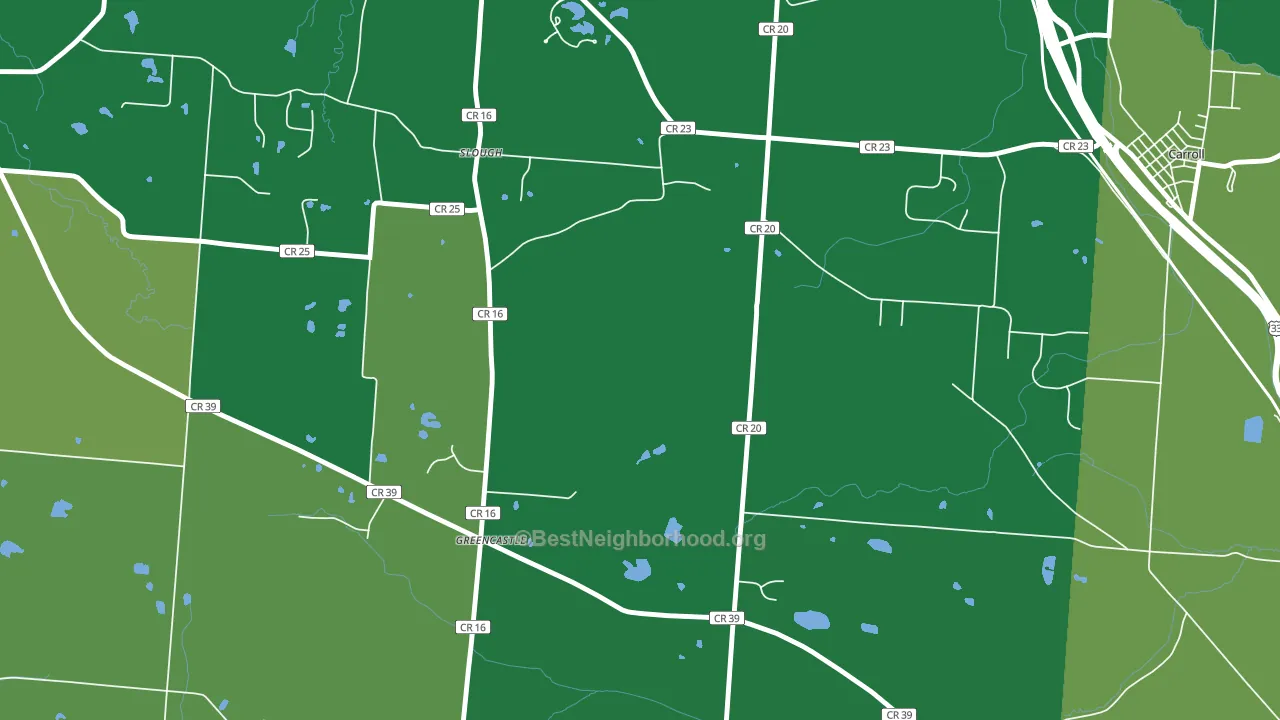 Greencastle, OH block-group voter-turnout map