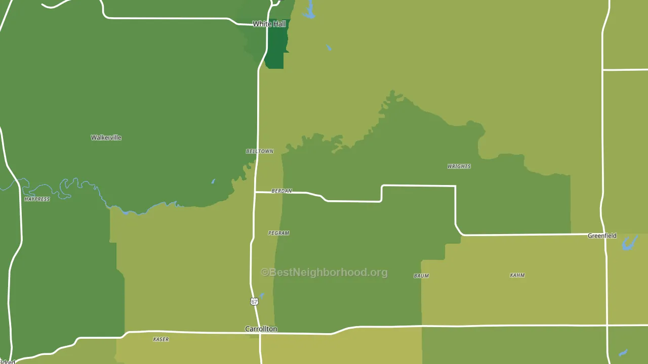 Greene County, IL block-group voter-turnout map