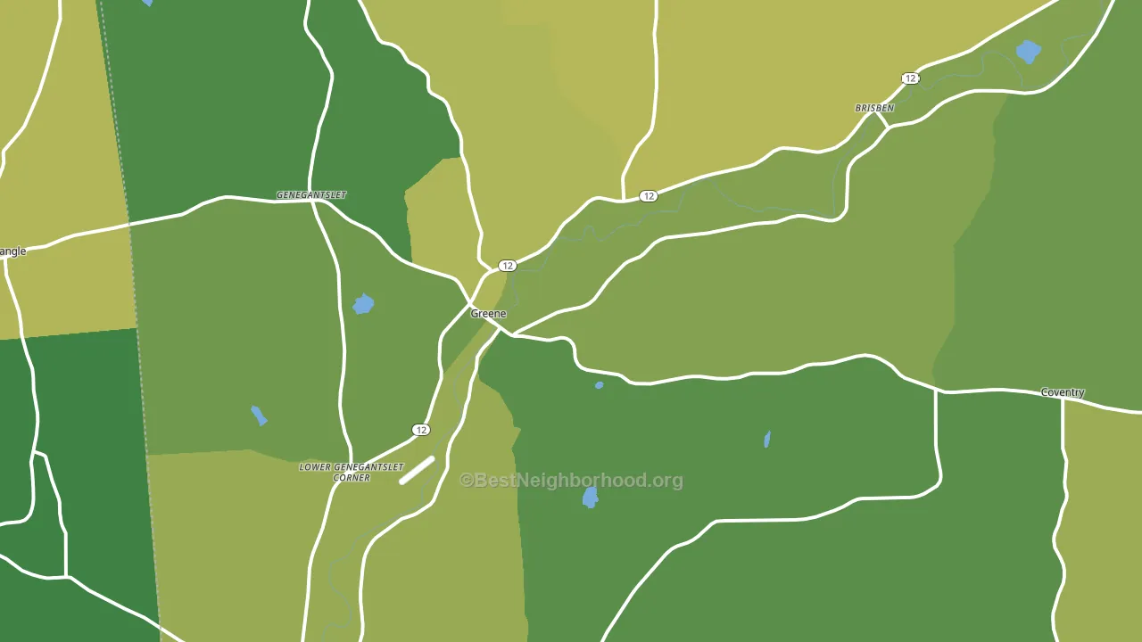 Greene, NY block-group voter-turnout map