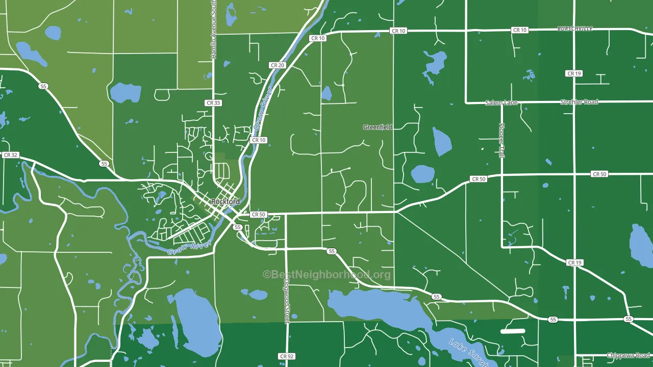 Greenfield, MN block-group voter-turnout map