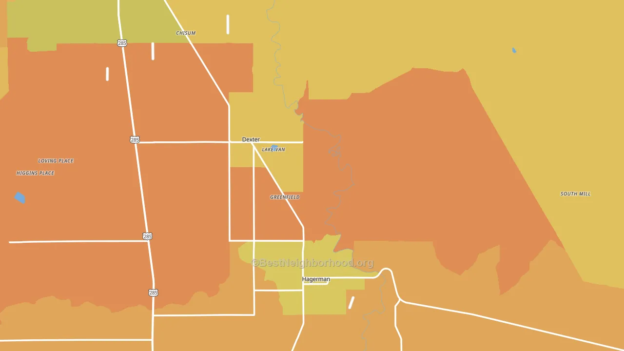 Greenfield, NM block-group voter-turnout map