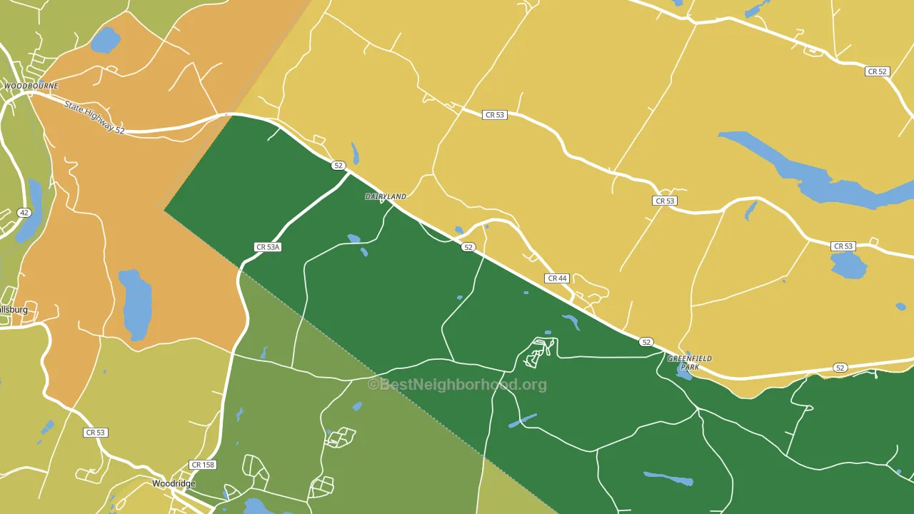 Greenfield Park, NY block-group voter-turnout map