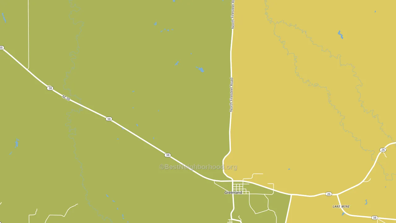 Greenland, MI block-group voter-turnout map