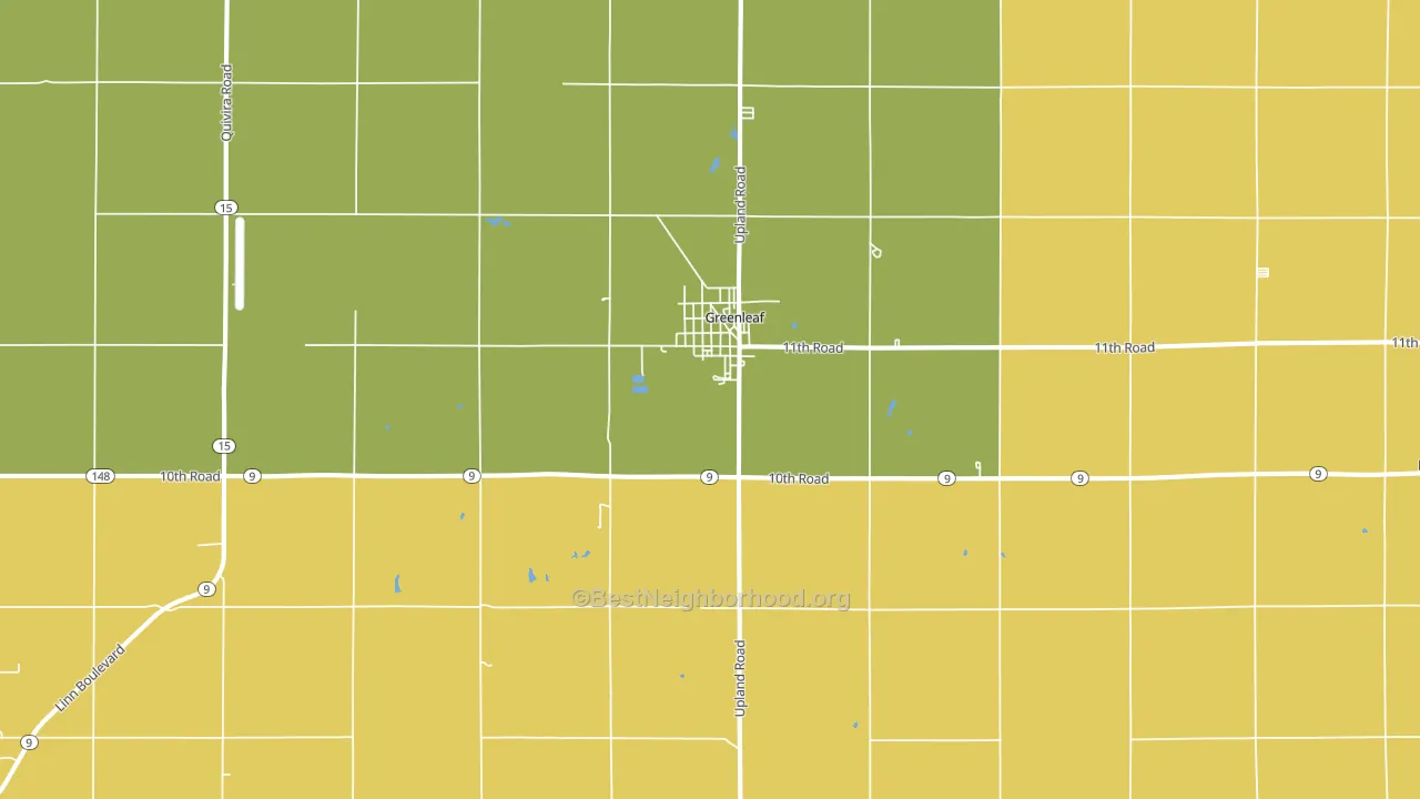 Greenleaf, KS block-group voter-turnout map
