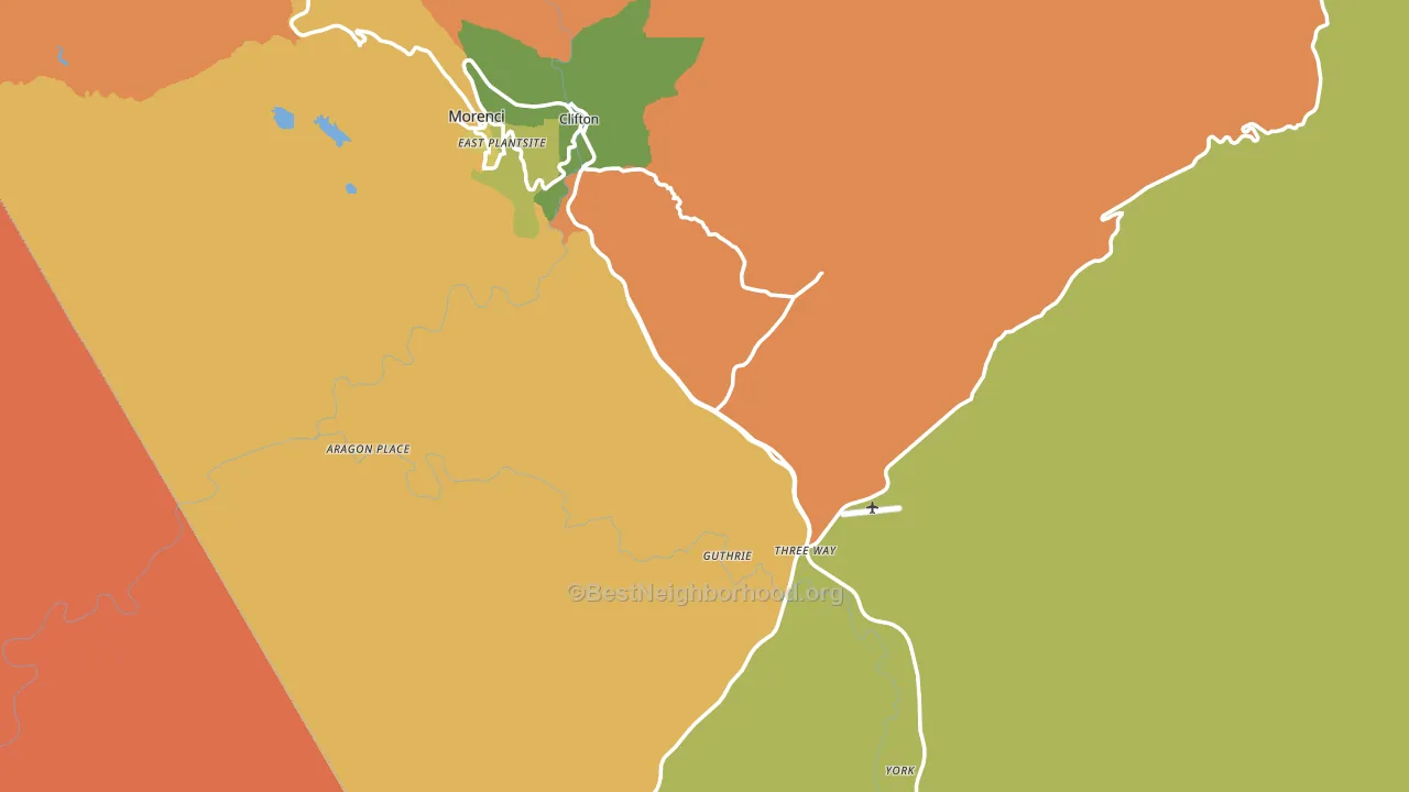Greenlee County, AZ block-group voter-turnout map