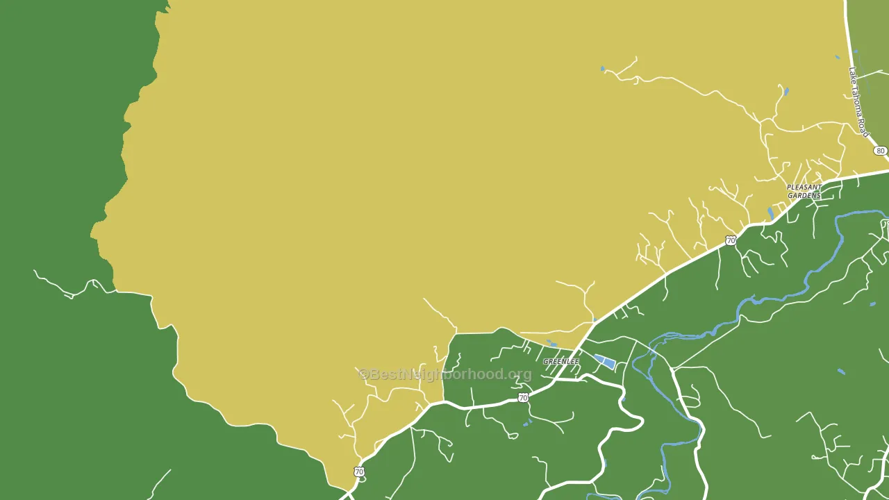Greenlee, NC block-group voter-turnout map