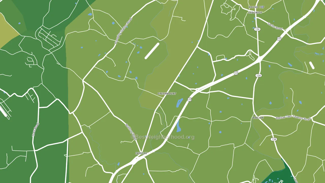 Greenmount, PA block-group voter-turnout map