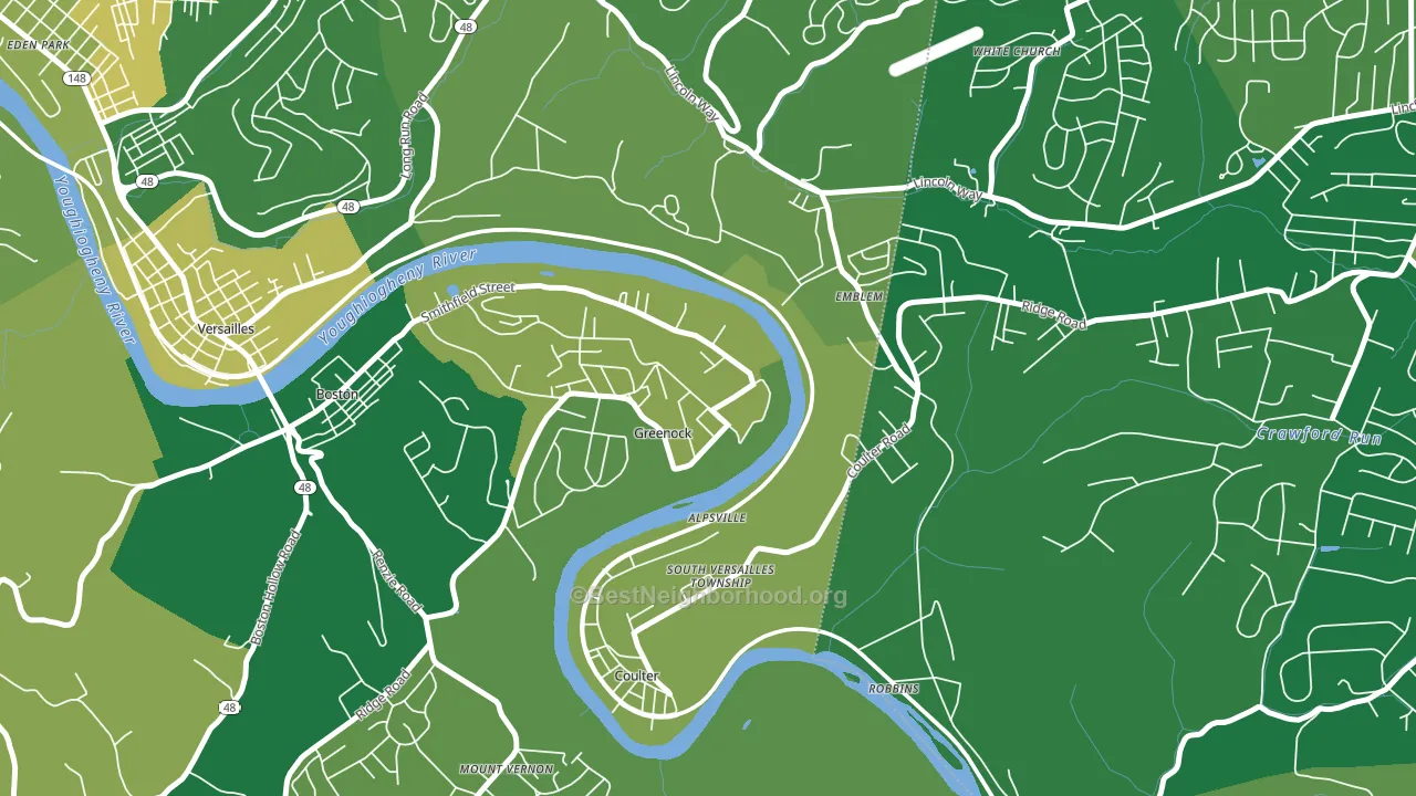 Greenock, PA block-group voter-turnout map