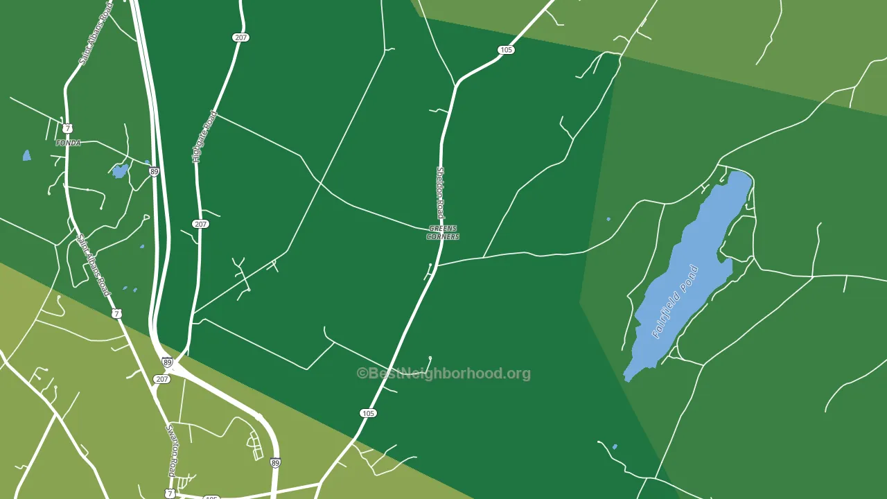 Greens Corners, VT block-group voter-turnout map