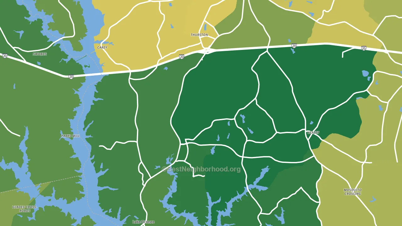 Greensboro, GA block-group voter-turnout map