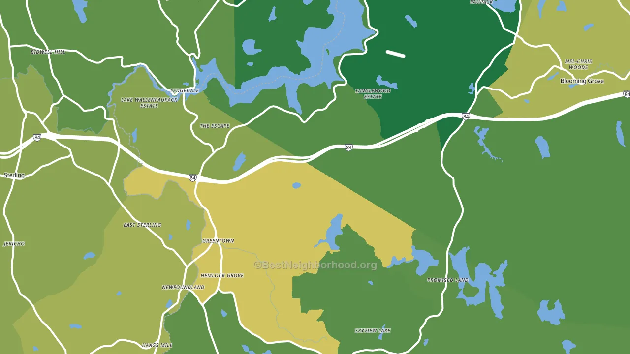 Greentown, PA block-group voter-turnout map