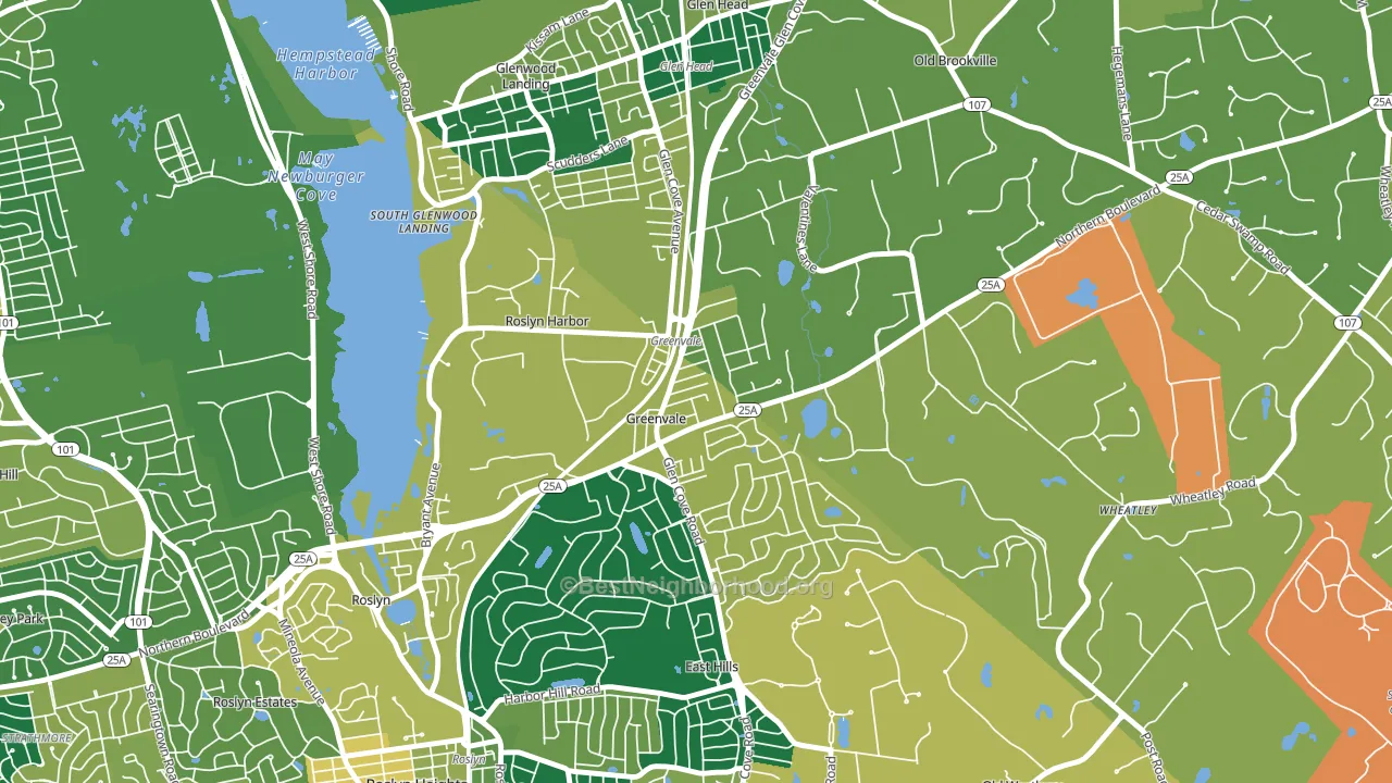 Greenvale, NY block-group voter-turnout map