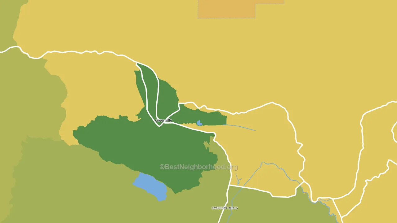 Greenville, CA block-group voter-turnout map