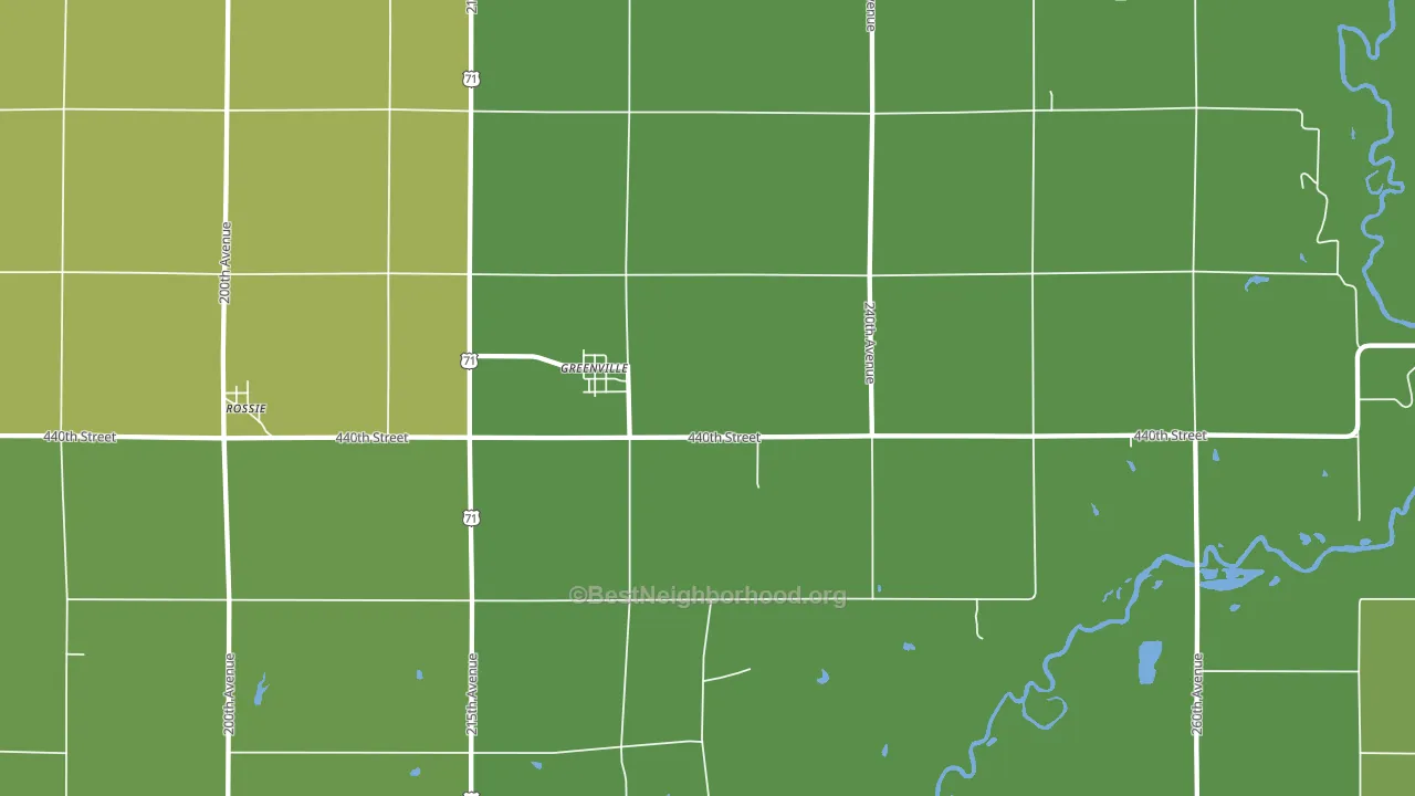 Greenville, IA block-group voter-turnout map