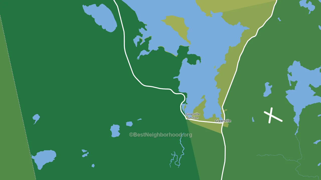 Greenville Junction, ME block-group voter-turnout map