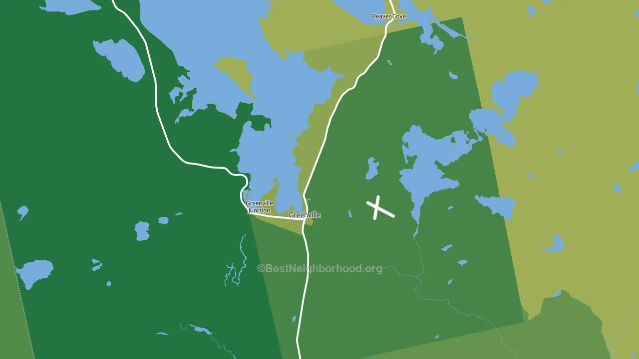Greenville, ME block-group voter-turnout map