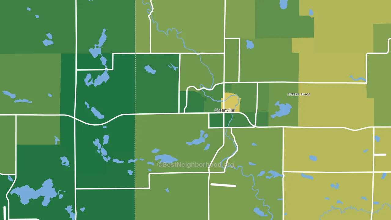 Greenville, MI block-group voter-turnout map
