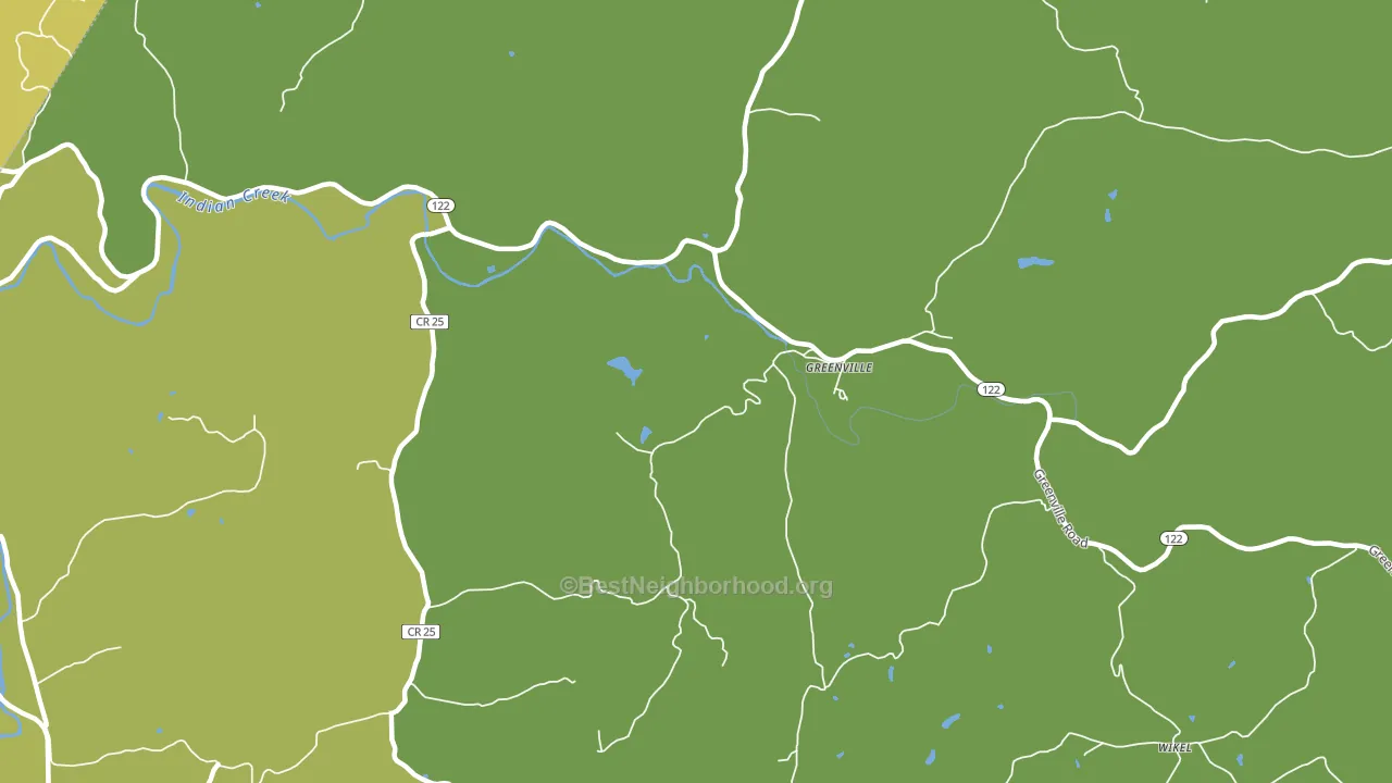 Greenville, WV block-group voter-turnout map
