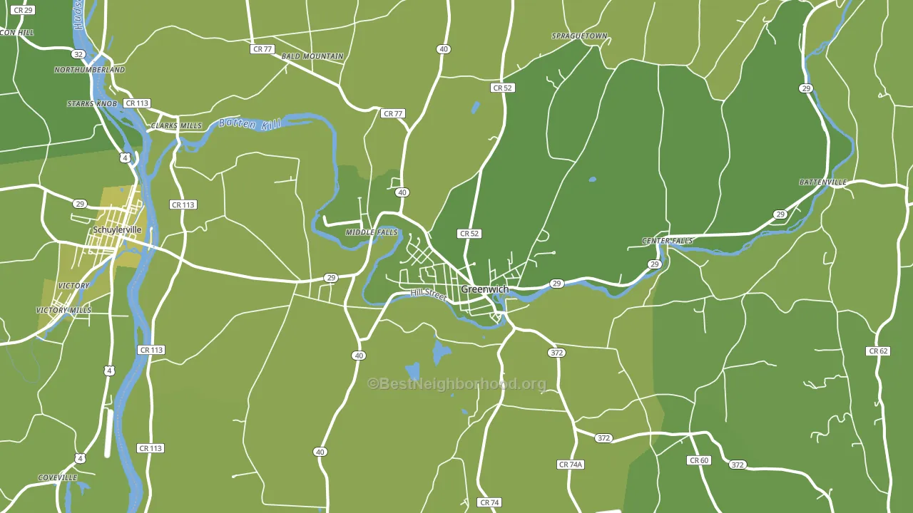 Greenwich, NY block-group voter-turnout map
