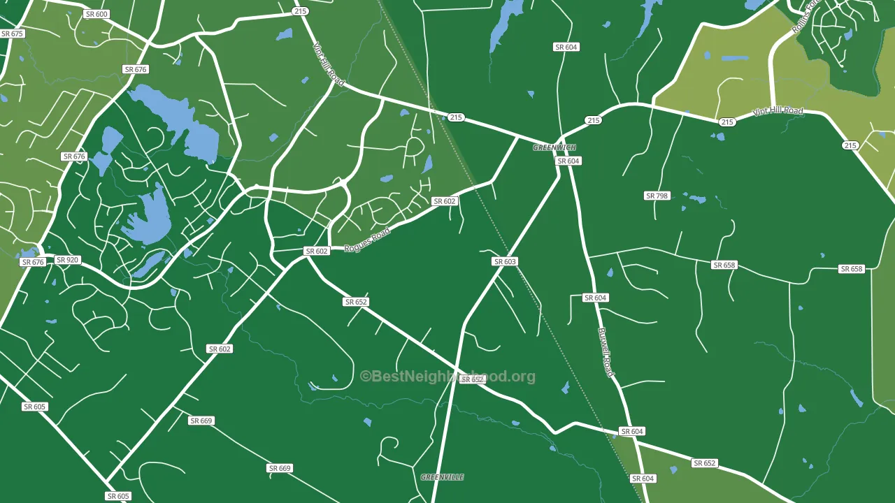 Greenwich, VA block-group voter-turnout map