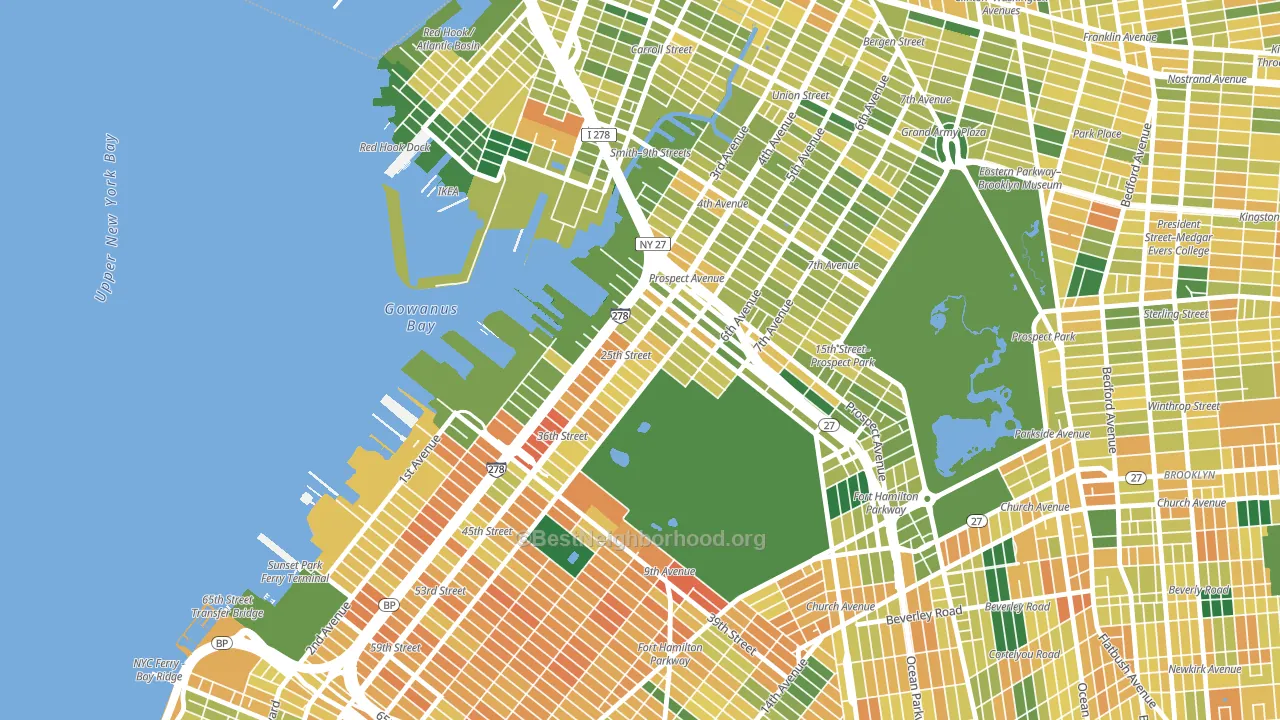 Greenwood, Brooklyn, NY block-group voter-turnout map
