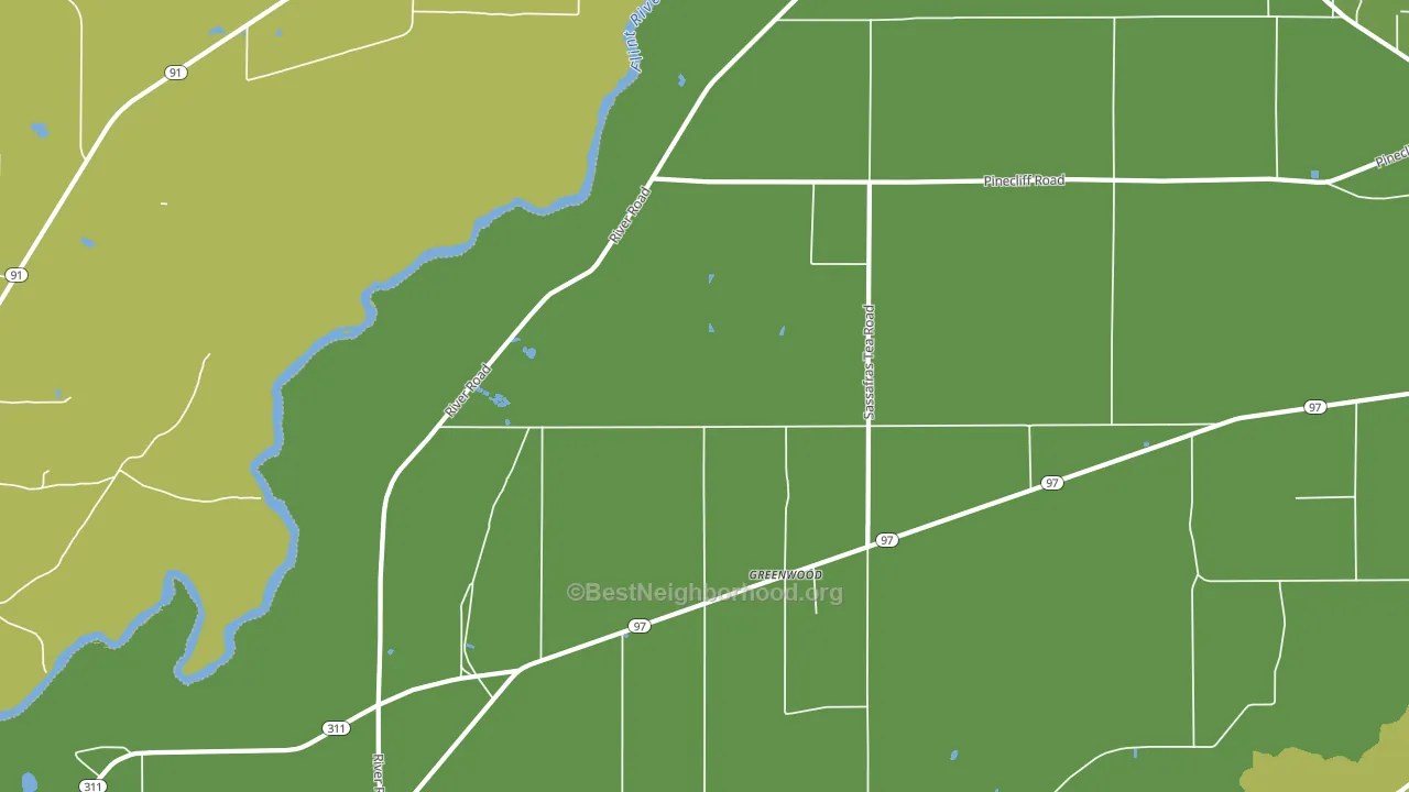 Greenwood, GA block-group voter-turnout map
