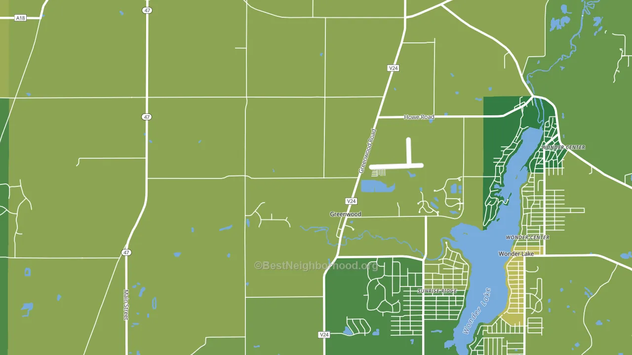 Greenwood, IL block-group voter-turnout map