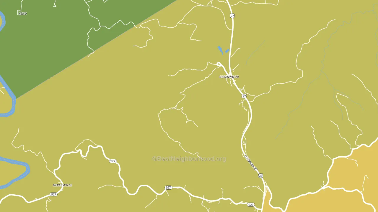 Greenwood, KY block-group voter-turnout map