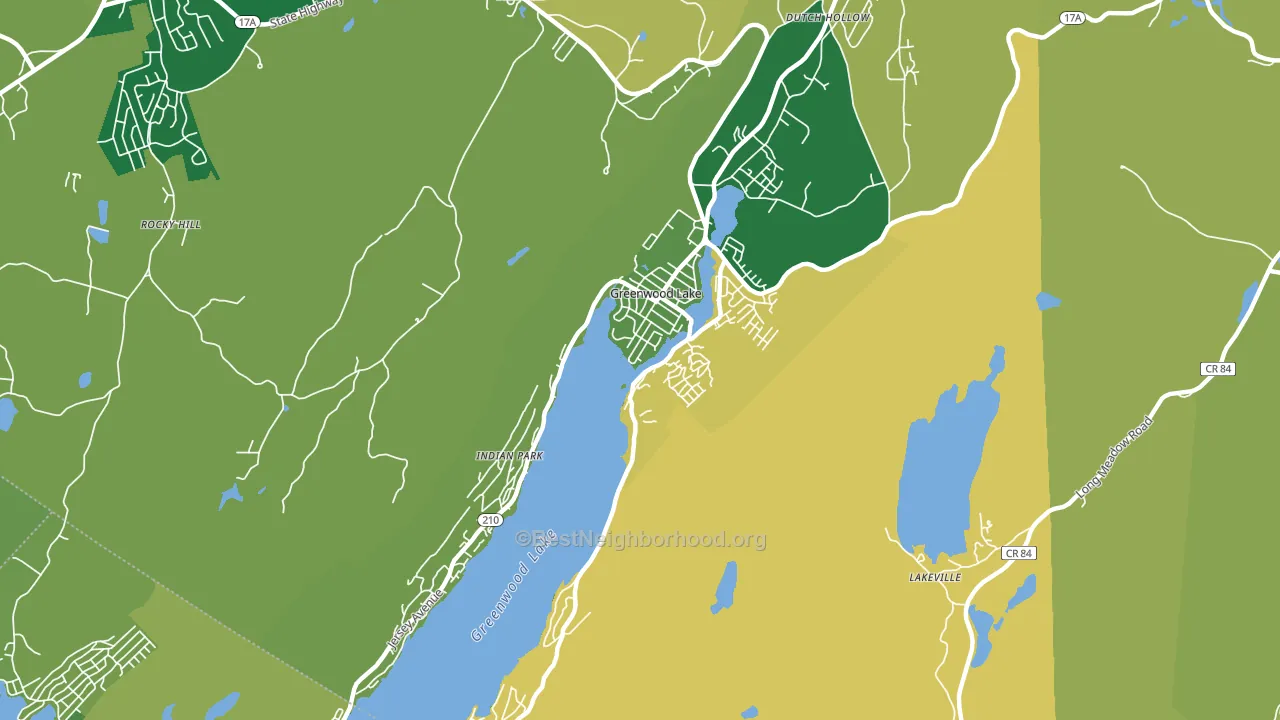 Greenwood Lake, NY block-group voter-turnout map