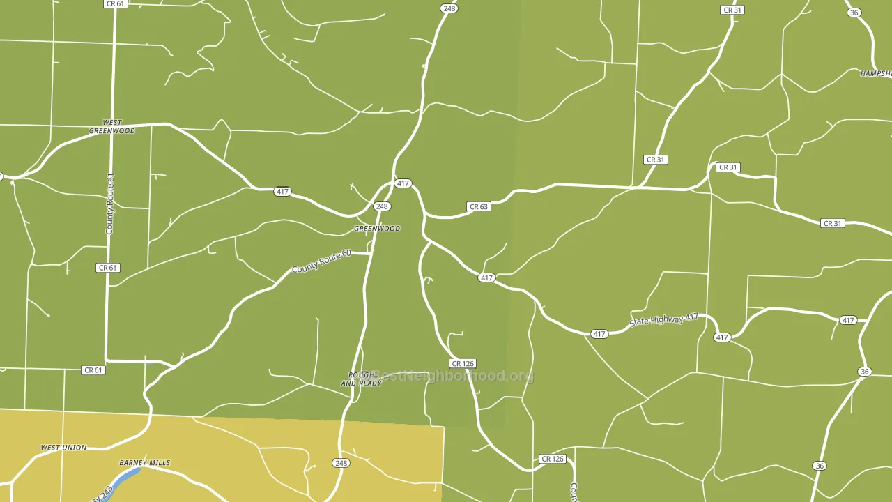 Greenwood, NY block-group voter-turnout map