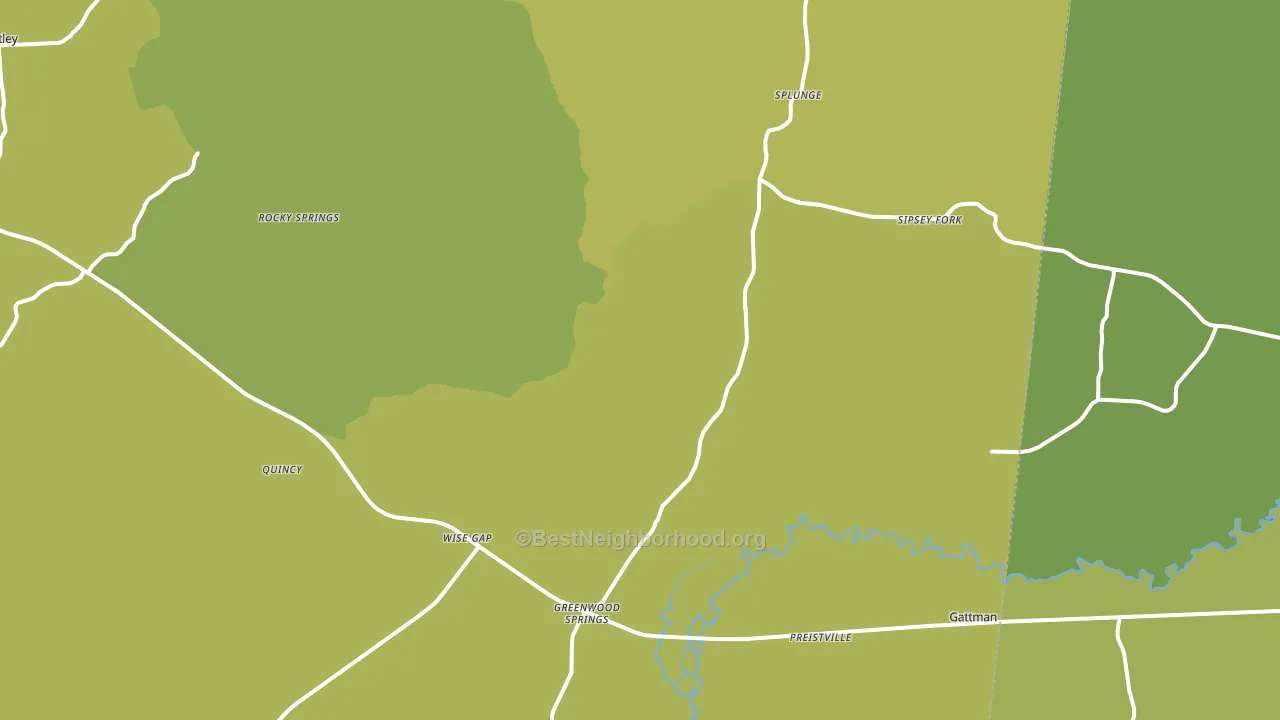 Greenwood Springs, MS block-group voter-turnout map