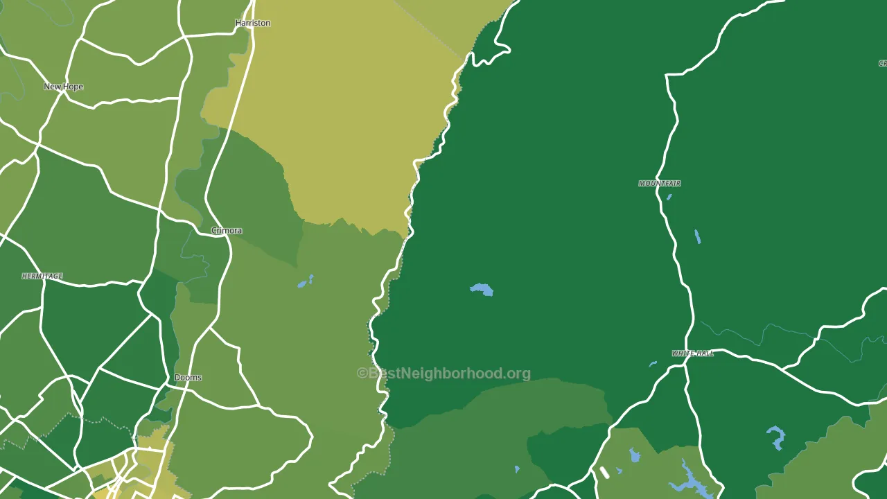 Greenwood, VA block-group voter-turnout map