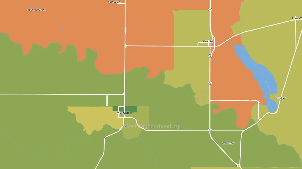 Greer County, OK block-group voter-turnout map